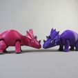 5.jpg Articulated Print-In-Place Cute Triceratops Dinosaur