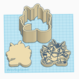 052-Meowth-1.png Pokemon: Meowth 3 Piece Bath Bomb Mold
