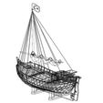30.jpg Traditional Mediterranean Lateen Sail Coaster Cargo Boat 3D Printable Model