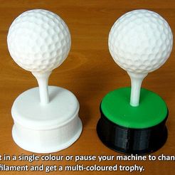colours_display_large.jpg Бесплатный STL файл Golf Ball Trophy・Дизайн для загрузки и 3D-печати, Muzz64