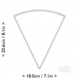 1-7_of_pie~7.75in-cm-inch-top.png Slice (1∕7) of Pie Cookie Cutter 7.75in / 19.7cm