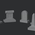 HS-Group.006.png Grave Markers, Set of 5 ( 28mm Scale )