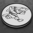 Sharks-flat.png Free STL file SOUTH AFRICAN RUGBY - SHARKS - COASTER - FOR MOSAIC PALETTE OR MULTI COLOUR PRINTERS - MULTIPLE STL'S - (FOOTBALL)・3D print design to download