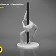 poledancer-front.180.png Fichier STL Pole Dancer - Porte-stylo・Design pour imprimante 3D à télécharger