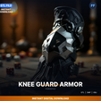 00_enhanced_hero.png Knee Pad Armor Piece, Articulated Look, Fantasy Knight - 3D Printable STL File