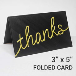 3x5-folded-thanks.png "thanks" Folded Card 3"x5" | Thank You Card | Greeting Card | Tent Sign / Decor