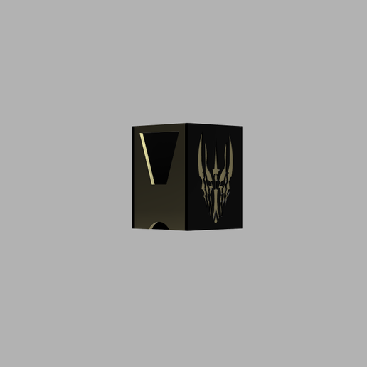 Hinged Commander Deck Box - The Dark Lord Sauron STL File for 3D  printingCults