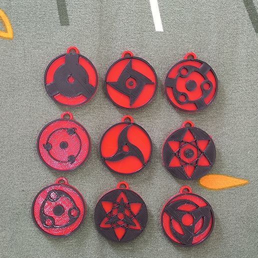 9 Sharingan Eyes 3D model