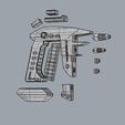 009re.JPG Space 1999 Assualt Stun Gun Pistol weapon Prop 3D Sci Fi