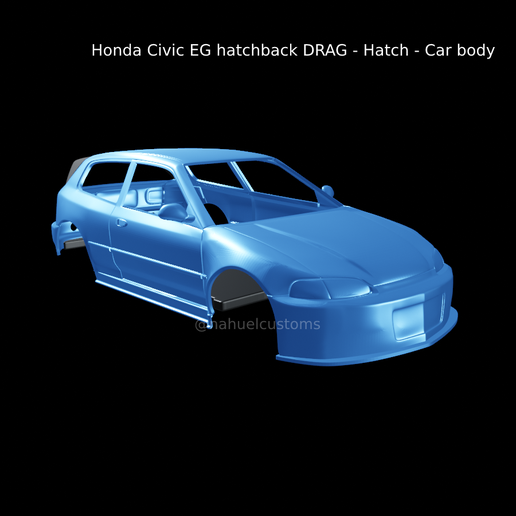 Honda Civic EG hatchback DRAG - Hatch - Car body 3D model