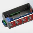 rend8.jpg Arduino / ESP32  Controller Enclosure with LCD + Buttons + Relay Module (80x140x50mm)