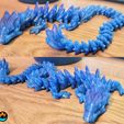 Gem-3.jpg Gemstone Dragon, Softer Crystal Dragon, Cinderwing3D, Articulating Flexible Dragon, Print-in-place, NO supports!