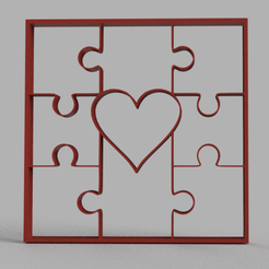 puzzle corazon final 021.png Hart Puzzle Cookie Cutter (Cortador de Galletas Puzzle Corazón)