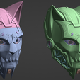 pic-1.png Cyber Cat - máscara de ciencia ficción para cosplay - archivo stl digital para impresión 3D