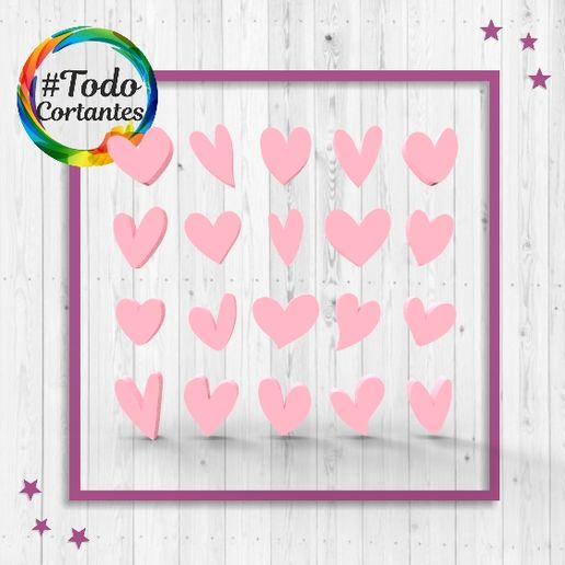 Stamps Valentine's Day 3D model