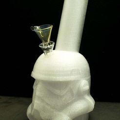 20190507-P2070765.jpg Бесплатный STL файл Storm Trooper Water Pipe (for tobacco use only)・План 3D-печати для скачивания
