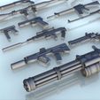 3.jpg Set of Modern weapons (4) - (+ pre supported) Flames of war Bolt Action Modern AK-47 CTAR M16 RPG UZI Kalachnikov
