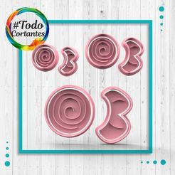 2322-Set-florcitas-espiral-2.25.jpg STL file Flower cutter set・3D print design to download