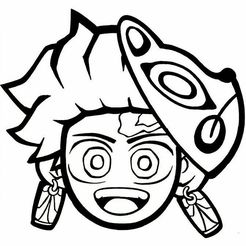 maxresdefault.jpg STL file key ring - Tanjiro Demon Slayer Key Ring・3D printer design to download