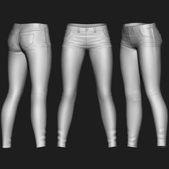 Pantalones Vaqueros Azul Oscuro Ropa Moda Mujer Modelo 3D $25 - .obj -  Free3D