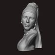 03.jpg Girl with a Pearl Earring 3D Portrait Sculpture