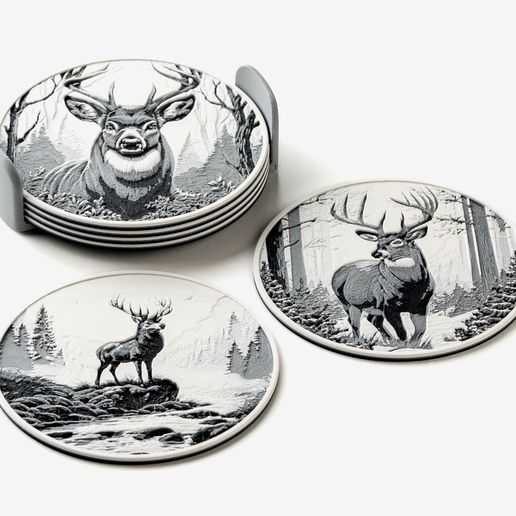 winter-deer-coasters-4-3-05.jpg Sous-verres en forme de cerf d'hiver