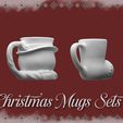 5.jpg Snowman & Boot Christmas Mug Set – Festive Miniature Cups for Dollhouses and Dioramas