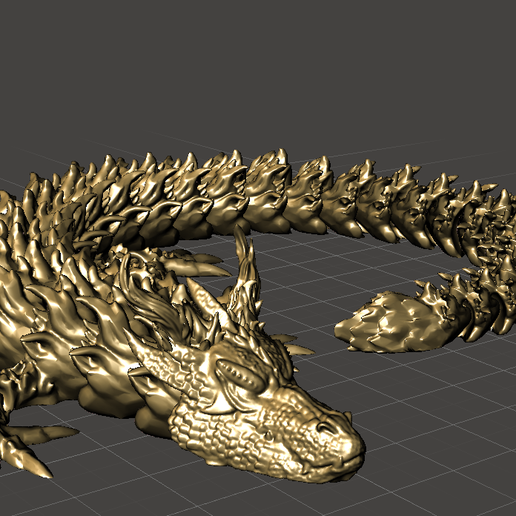 Burning dragon print in place 3D model