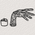 project_20230727_1708495-01.png 2 piece Talk to me Hand movie prop wall art mannequin hand / candle wall decor horror