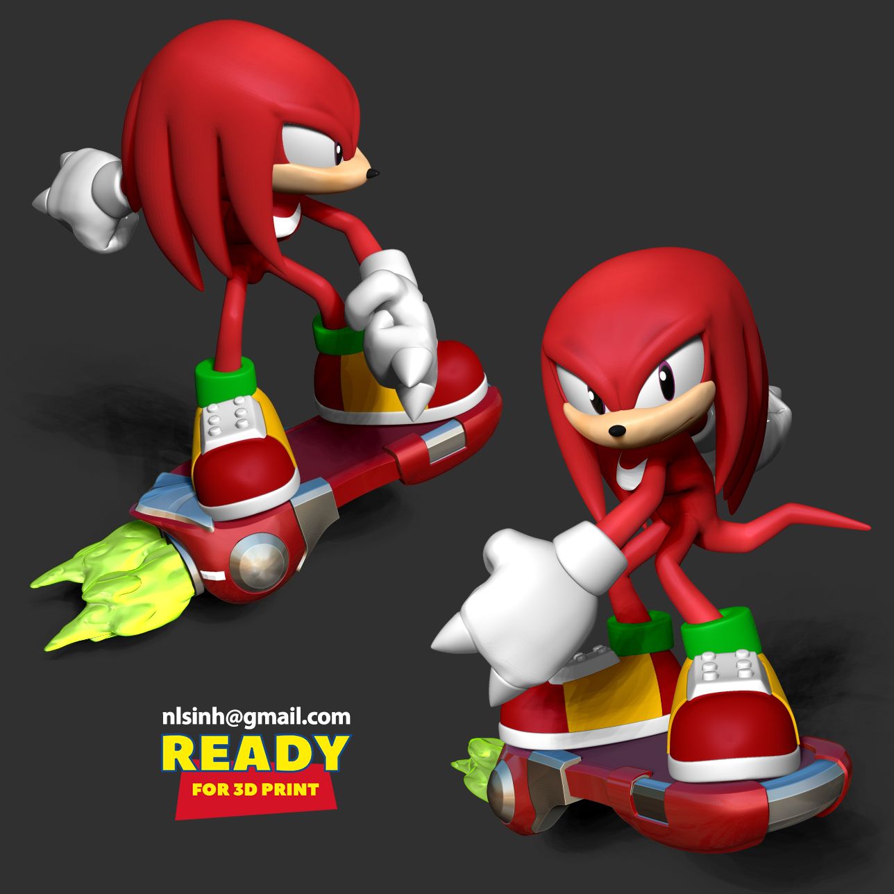 Descargar Archivo Knuckles Fanart De Sonic The Hedgehog 2 • Modelo