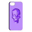 low_poly_skull_iphone_5s_case_1.stl Télécharger fichier STL gratuit Étui Low Poly Skull iPhone (4, 4s, 5s, 6 et 6 plus) • Plan pour impression 3D, Mathi_
