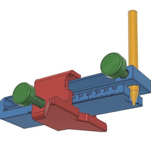 Marking Gauge Anreisshilfe Anreißhilfe parallel marker incl. Gcode for Prusa i3 mk3s 3D model