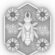 beeCrest.png The Honeybee Crest: Ornate 3D Relief