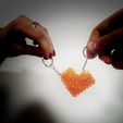 promo4-min.jpg Pixel Heart Keychain for St Valentine Lovers Gift