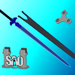 Night-Sky1.png Night Sky SAO Sword | Sword Art Online | Matching Scabbard, Display Plinth Included | By Collins Creations 3D