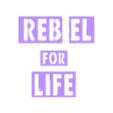 XR_Rebel_for_life_stencil.stl Official Extinction Rebellion stamps and stencils
