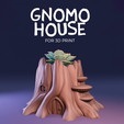 Gnomo-House-by-Polydraw-3D.png Gnomo House- Planter- Free Support- Print in place