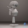 5-22.jpg Ranma ½ - Dual Bust Diorama - 3D Model STL (Presupported)