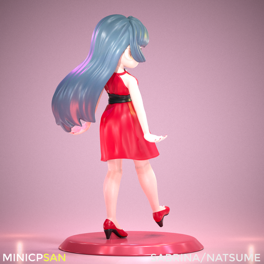 06.png Sabrina / Natsume - Elegant Red Dress - Pokémon Anime Figure - 3D Printing