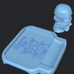 Captura-de-Pantalla-2023-08-21-a-las-17.27.37.jpg STL file TRAY ROLLING GRASS BREAKING BAD GRINDERKING 177X166X24 MM. AND EXCLUSIVE GRINDER - PRINTING WITHOUT SUPPORTS READY TO PRINT FDM.・Model to download and 3D print
