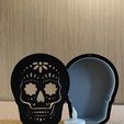 deathmask.jpg Death mask tealight