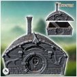 2.jpg Round-door hobbit house with rounded roof and fireplace (16) - Medieval Middle Earth Age 28mm 15mm RPG Shire