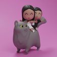 0002.jpg Cat and Couple Wedding Cake Topper