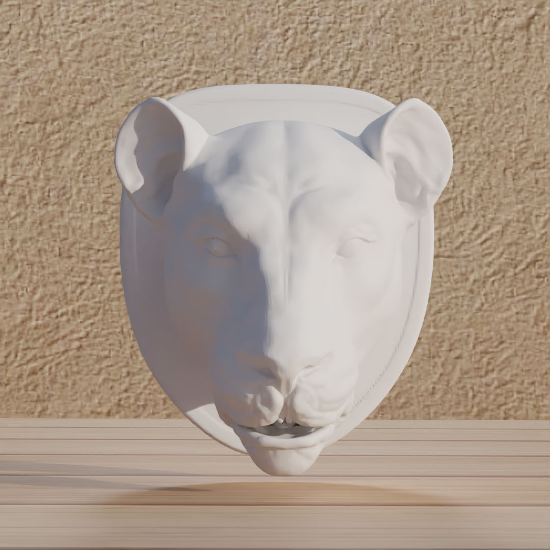 0001.png Descargar archivo Archivo: Trofeo de animales leones en formato digital • Diseño para impresión en 3D, Mak3_Me_Studio