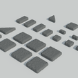 stone-plates-render.png Set of bricks for diorama - stone floor