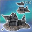 3.jpg Ruin of a Viking wooden building with rounded roof and destroyed door (14) - North Northern Norse Nordic Saga 28mm 15mm Medieval Dark Age