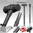 GHOST-NIGHTWAR-COD-MW22-BREACHING-TOOL-SLEEDHAMMER-CAPA.jpg Ghost Sledge Hammer - Outil de brèche pour Cosplay - Modèle STL fichier d'impression 3D