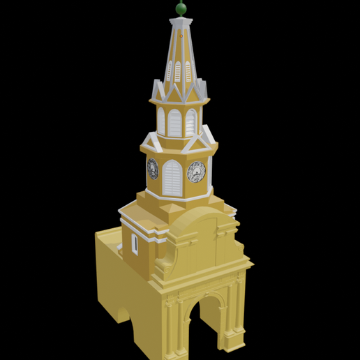Clock Tower Cartagena ⏰ in 3D