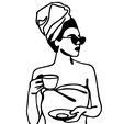 vb12.png Line art girl with coffee, wall art girl with coffee, 2d art girl with coffee
