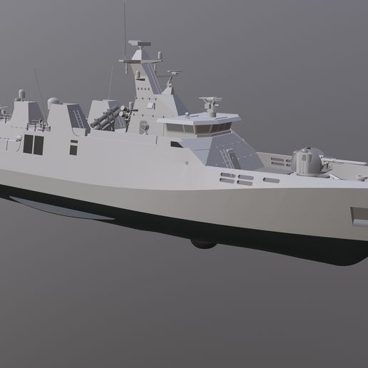 tbrender001_FullQuality.jpg Diponegoro class corvette Low-poly 3D model